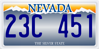 NV license plate 23C451
