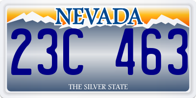 NV license plate 23C463