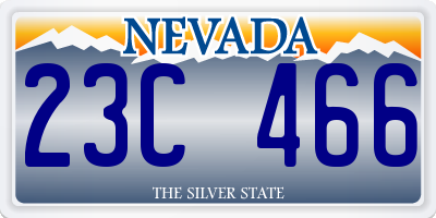 NV license plate 23C466