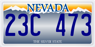 NV license plate 23C473