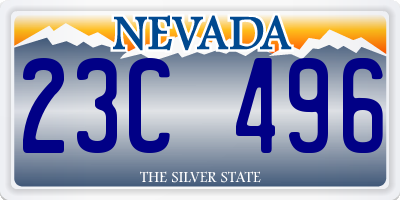 NV license plate 23C496