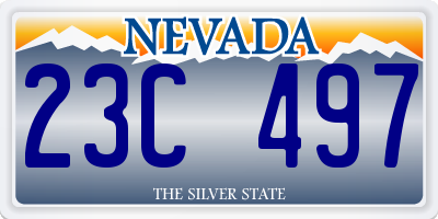 NV license plate 23C497