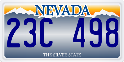 NV license plate 23C498