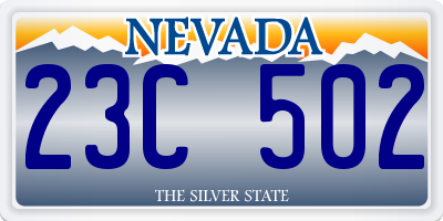 NV license plate 23C502