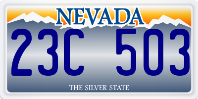 NV license plate 23C503