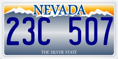 NV license plate 23C507