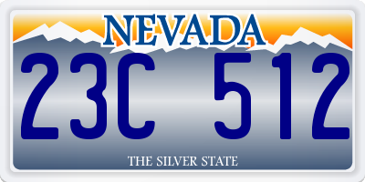 NV license plate 23C512