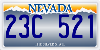 NV license plate 23C521