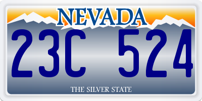 NV license plate 23C524