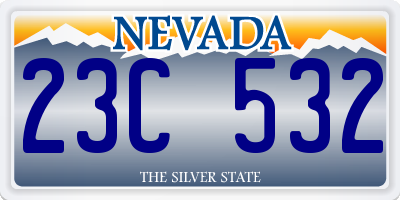 NV license plate 23C532