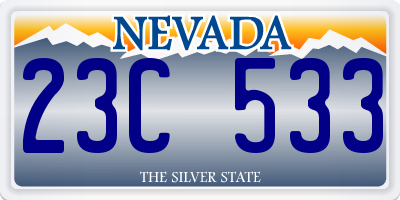 NV license plate 23C533