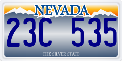 NV license plate 23C535