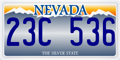 NV license plate 23C536