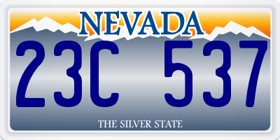 NV license plate 23C537