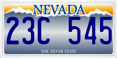 NV license plate 23C545