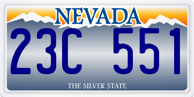 NV license plate 23C551