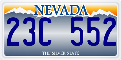 NV license plate 23C552