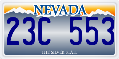 NV license plate 23C553