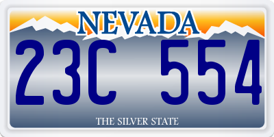 NV license plate 23C554