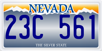 NV license plate 23C561