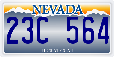 NV license plate 23C564
