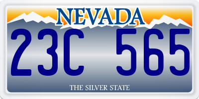 NV license plate 23C565