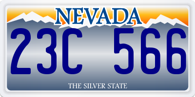 NV license plate 23C566