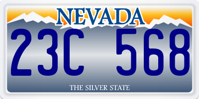 NV license plate 23C568