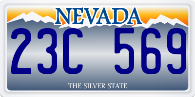 NV license plate 23C569