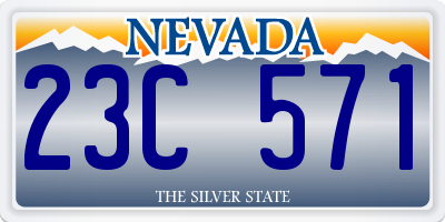 NV license plate 23C571