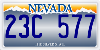 NV license plate 23C577