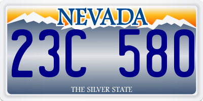 NV license plate 23C580