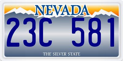 NV license plate 23C581