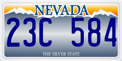 NV license plate 23C584