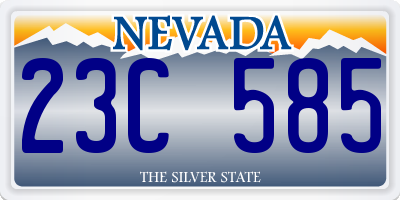 NV license plate 23C585