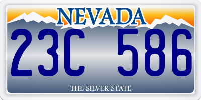 NV license plate 23C586