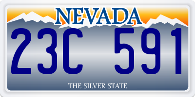 NV license plate 23C591
