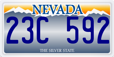 NV license plate 23C592