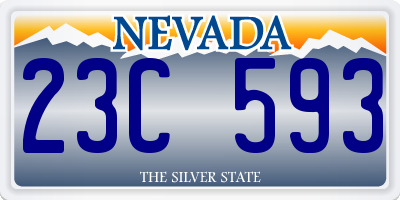 NV license plate 23C593