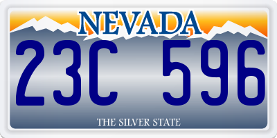 NV license plate 23C596