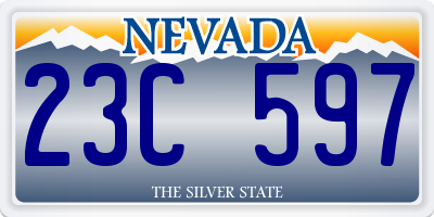NV license plate 23C597