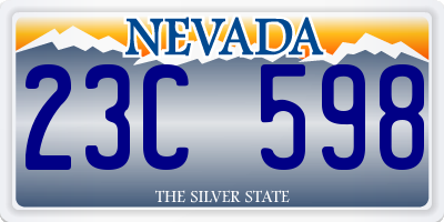 NV license plate 23C598