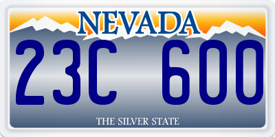 NV license plate 23C600