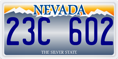 NV license plate 23C602