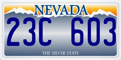 NV license plate 23C603