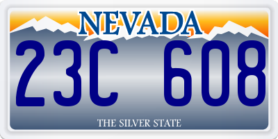 NV license plate 23C608