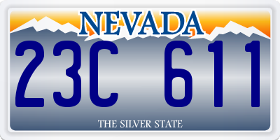 NV license plate 23C611