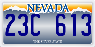 NV license plate 23C613
