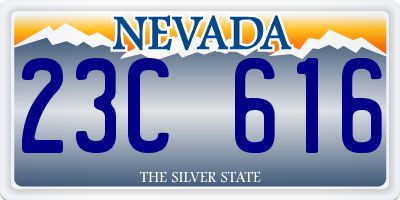 NV license plate 23C616