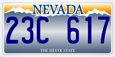 NV license plate 23C617